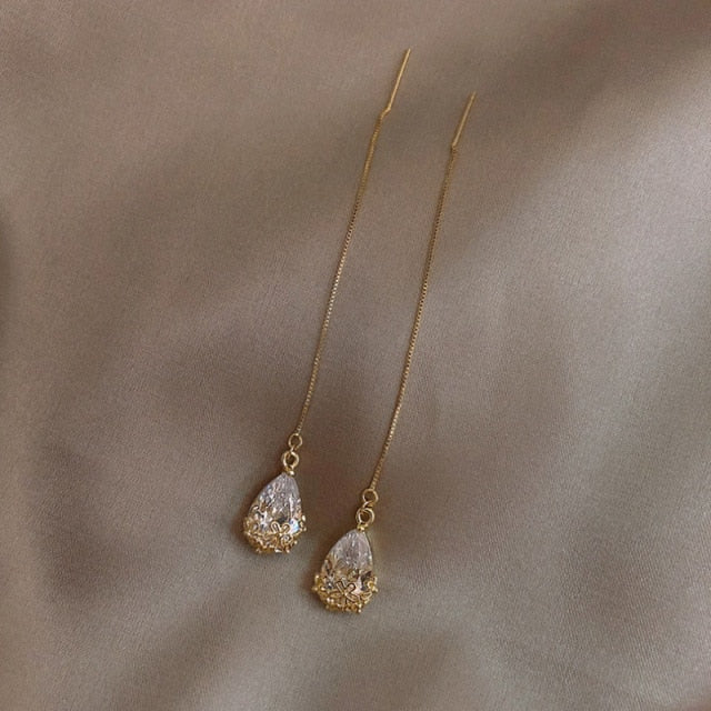 Crystal & Pearl Drop Earrings