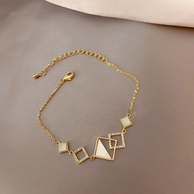 Geometric Crystal Bracelet