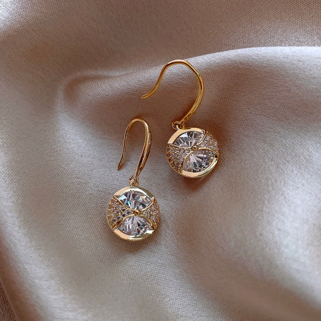 Crystal & Pearl Drop Earrings