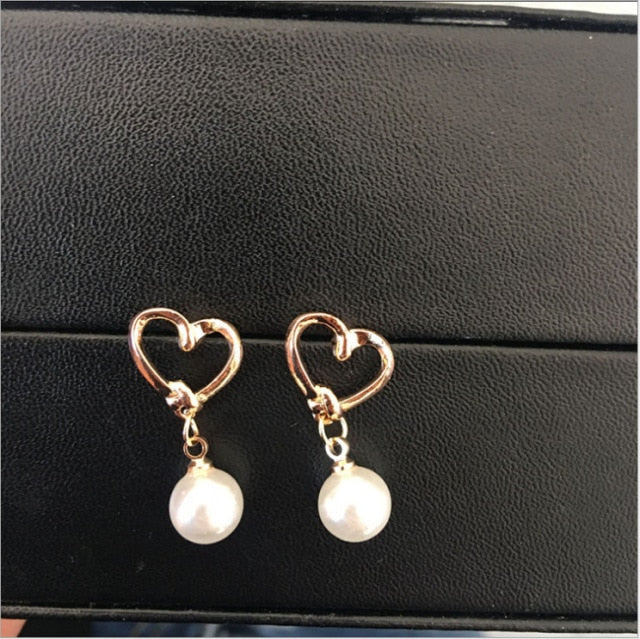 Crystal & Pearl Drop Earrings