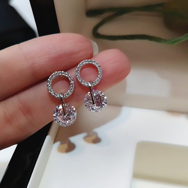 Crystal & Pearl Drop Earrings