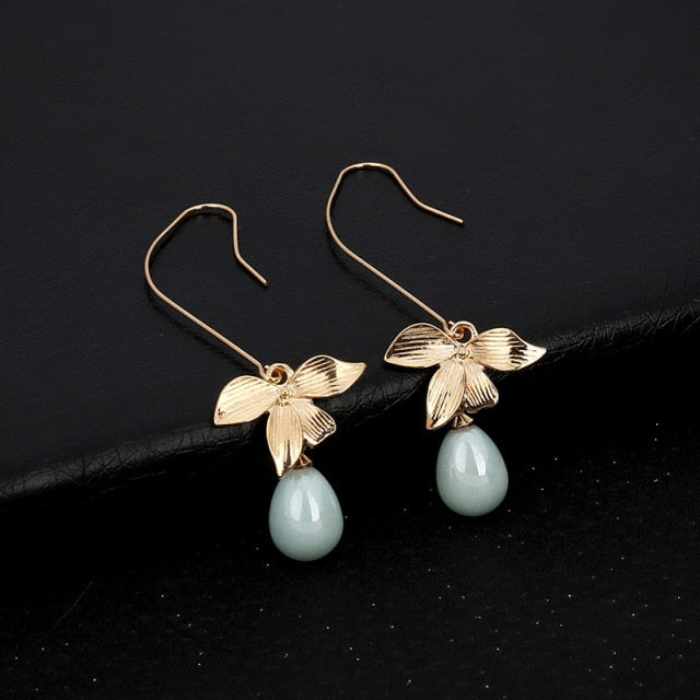 Crystal & Pearl Drop Earrings